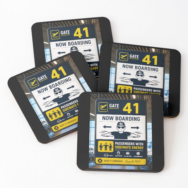 Item preview, 41 (forty-ooooone) SIDEWAYS SOCIETY COLLECTION - AIRPORT Gate 41 Now boarding Passengers with Sideways Energy v1 designed and sold by WheelieGdArt.