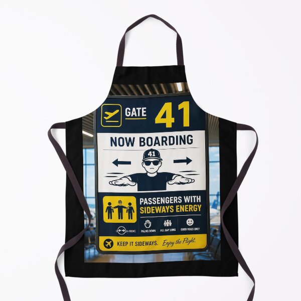 Item preview, 41 (forty-ooooone) SIDEWAYS SOCIETY COLLECTION - AIRPORT Gate 41 Now boarding Passengers with Sideways Energy v1 designed and sold by WheelieGdArt.