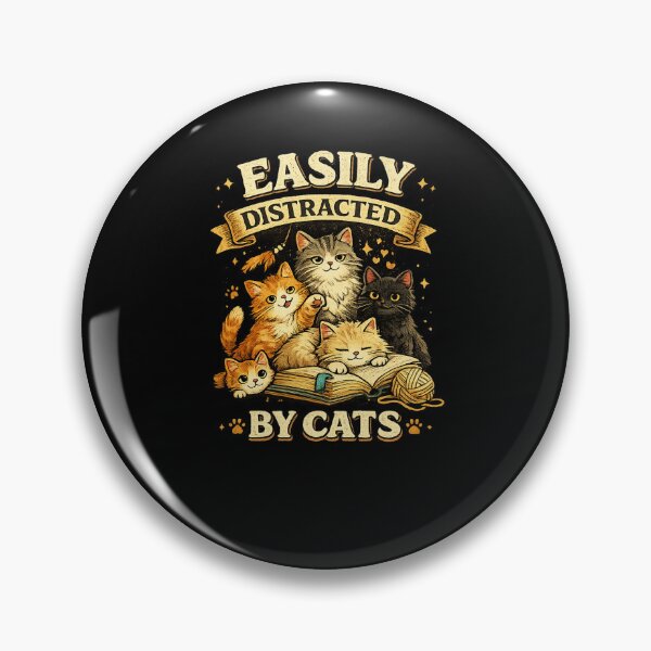 Item preview, Easily Distracted By Cats designed and sold by RetroPlus.