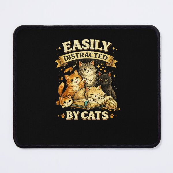 Item preview, Easily Distracted By Cats designed and sold by RetroPlus.