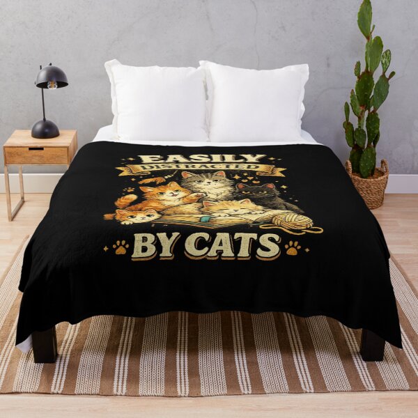 Item preview, Easily Distracted By Cats designed and sold by RetroPlus.
