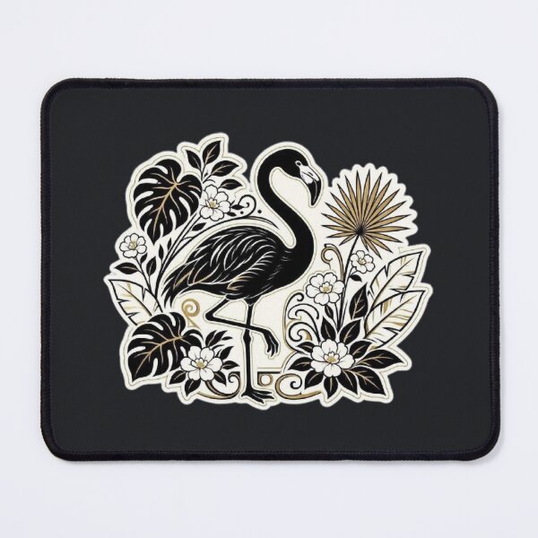 Item preview, Black Flamingo – Gothic Tropical Illustration designed and sold by Roberta Calabrese.