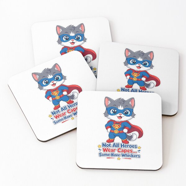 Item preview, Cute Superhero Cat – Not All Heroes Wear Capes Some Have Whiskers | Kawaii Cat Sticker designed and sold by MurkCraft.