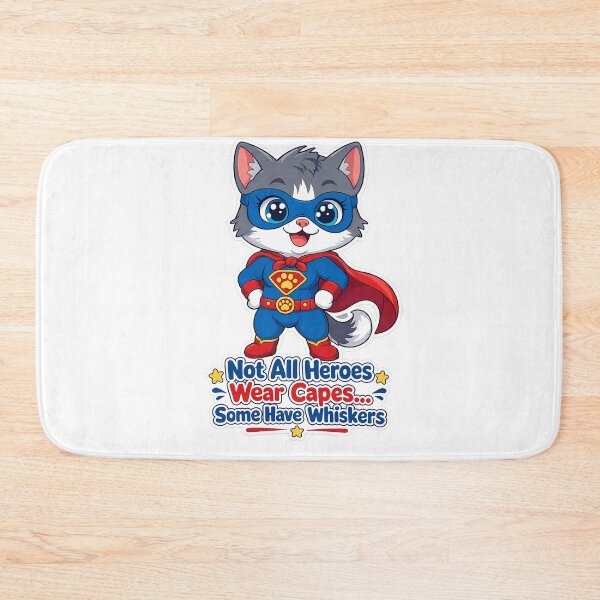 Item preview, Cute Superhero Cat – Not All Heroes Wear Capes Some Have Whiskers | Kawaii Cat Sticker designed and sold by MurkCraft.