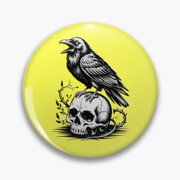 Item preview, Gothic Raven and Skull - Dark Traditional Tattoo Art designed and sold by Outlet Raloel.