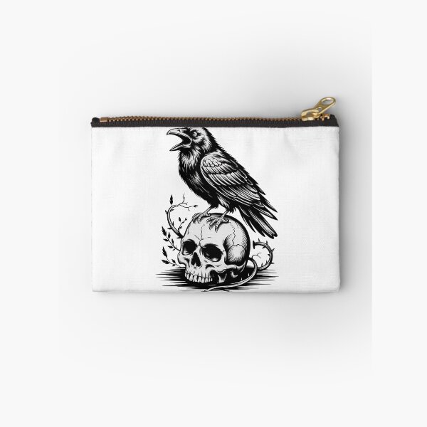 Item preview, Gothic Raven and Skull - Dark Traditional Tattoo Art designed and sold by Outlet Raloel.