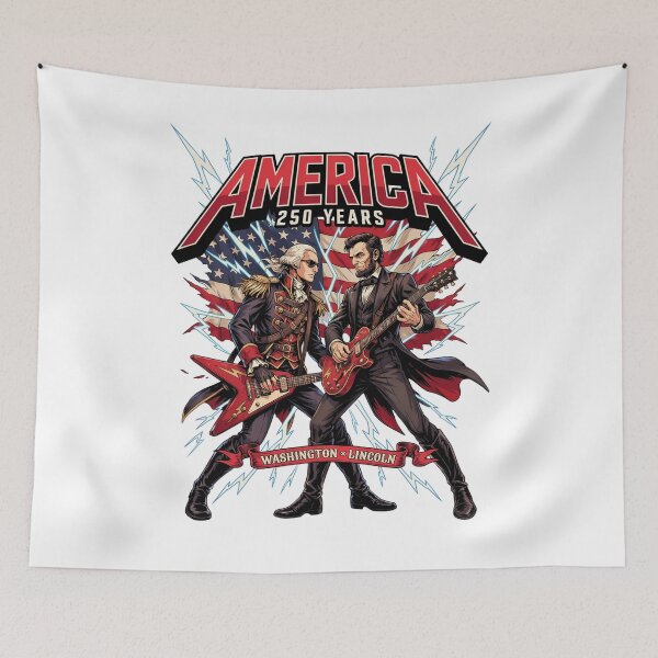 Item preview, Presidents Rock Washington Lincoln Guitar America 250 Years v1 designed and sold by DarylWelsh2024.