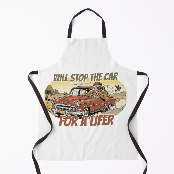 Item preview, Will Stop The Car For A Lifer - Funny Birdwatching Retro Oval Vintage Birdwatching Grandpa designed and sold by Neurospicy Trolls.