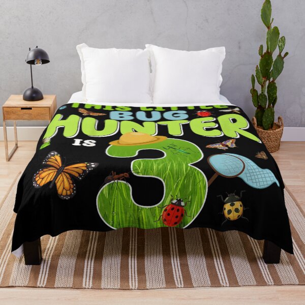 Item preview, This Little Bug Hunter Is Three Cute Birthday Adventure Theme designed and sold by PhocoNibict.