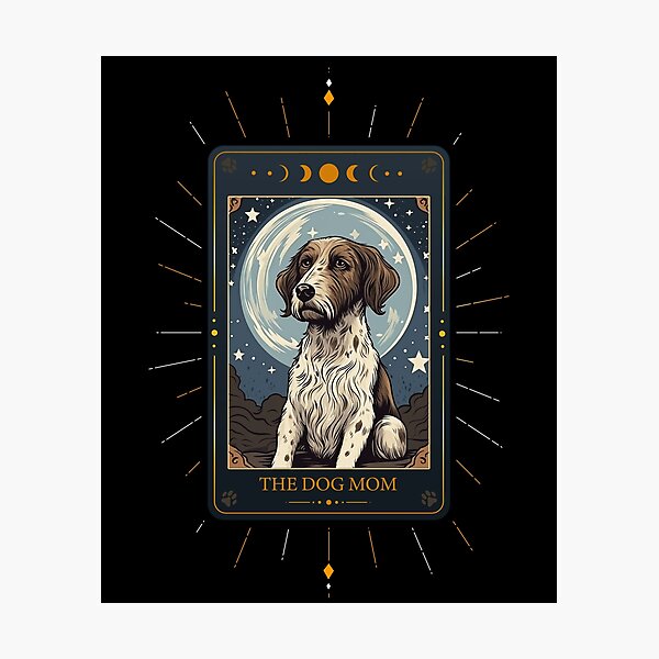 Item preview, Funny German Wirehaired Pointer Tarot Card Dog Mothers Day Mom designed and sold by rafaeltto.