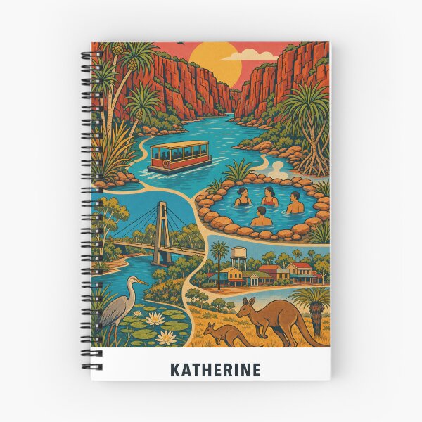Item preview, Katherine Gorge Hot Springs Pandanus Bridge and River designed and sold by Print My Town.