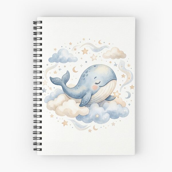 Item preview, Cute Baby Whale Watercolor Nursery Ilustration designed and sold by merona-design.