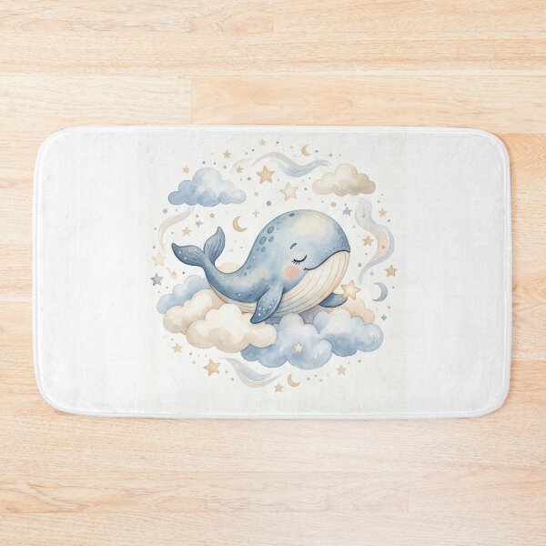 Item preview, Cute Baby Whale Watercolor Nursery Ilustration designed and sold by merona-design.