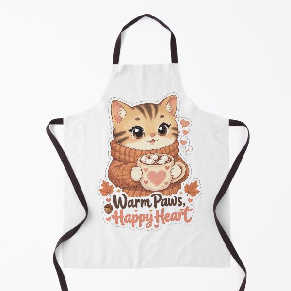 Item preview, Cozy Cat with Hot Cocoa – Warm Paws Happy Heart | Cute Autumn Kawaii Cat designed and sold by MurkCraft.
