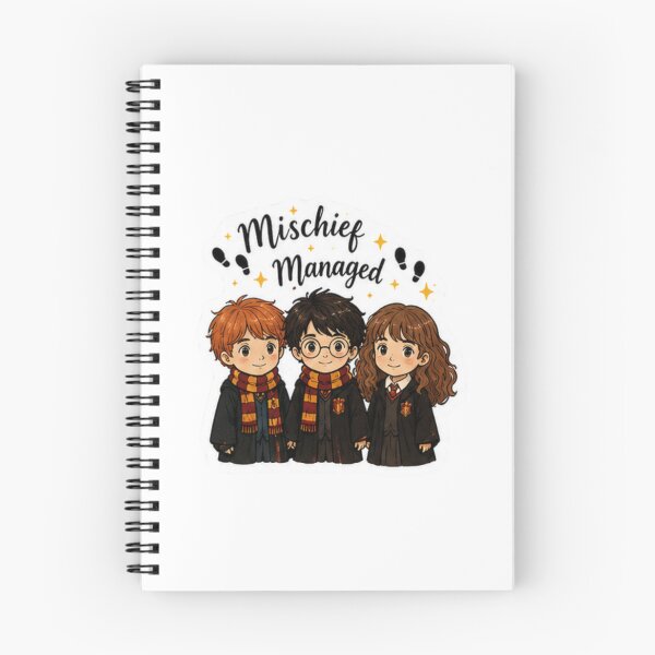 Item preview, Mischief Managed Wizard Trio | Cute Magic School Friends Fantasy Vinyl Decal designed and sold by suh shop.