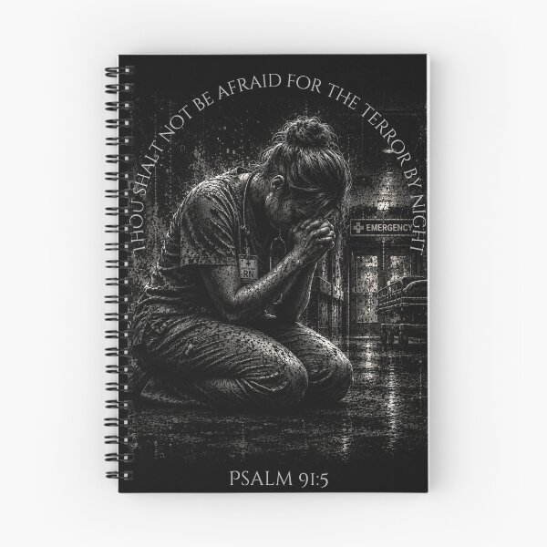 Item preview, Psalm 91:5 Christian Nurse T-Shirt | Prayer Before Duty | KJV Bible Verse | Faith Over Fear Apparel designed and sold by CovenantCross.