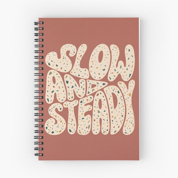 Item preview, Slow and Steady" - Retro Boho typography with terrazzo pattern designed and sold by Artdavesalzburg.