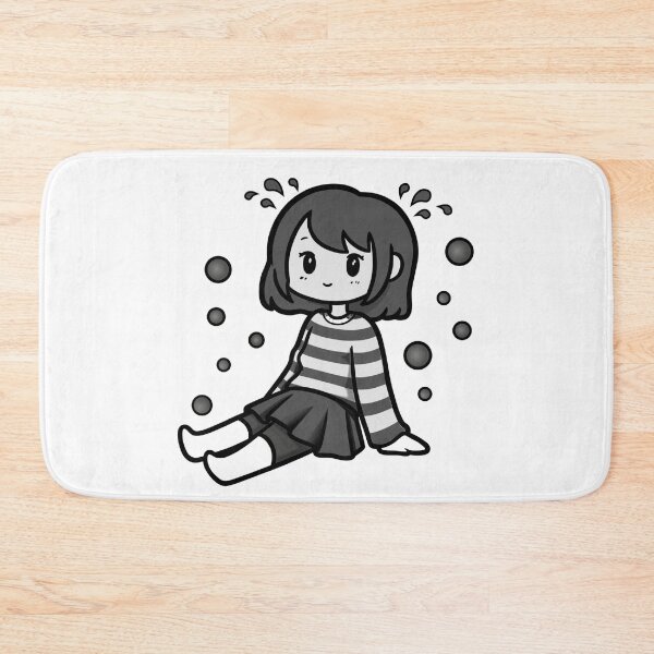 Item preview, Cute Monochrome Chibi Girl | Minimalist Kawaii Aesthetic Illustration designed and sold by SandaiMaker.