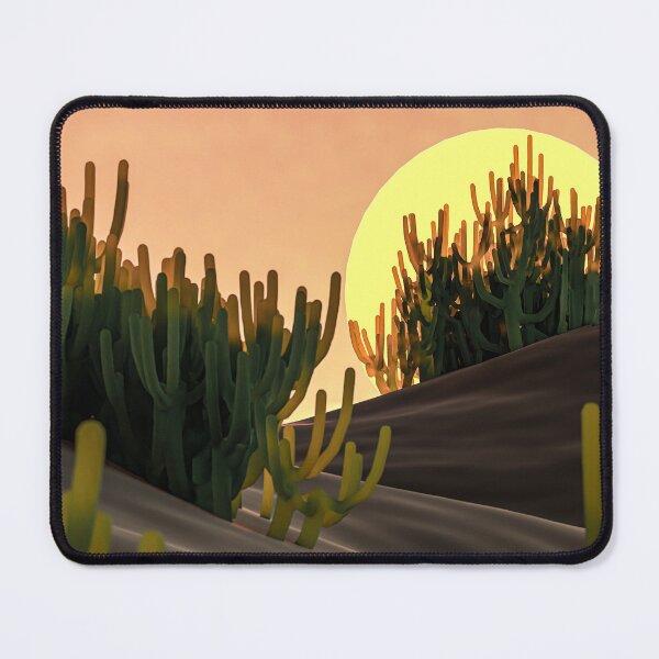 Item preview, Desert Cactus Sunset 3D Digital Art designed and sold by Keltoi-art.