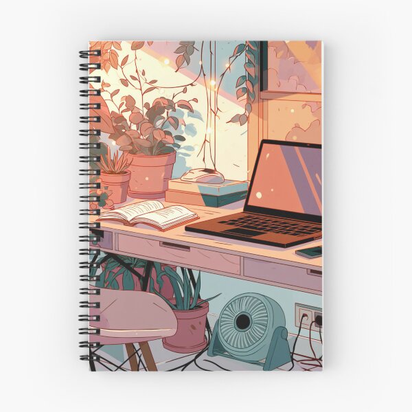 Item preview, Cozy Plant Desk Setup Aesthetic Illustration designed and sold by VectorForge.