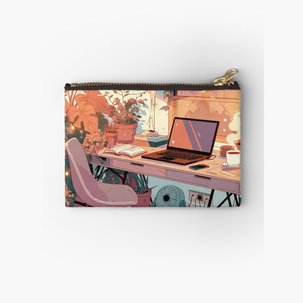 Item preview, Cozy Plant Desk Setup Aesthetic Illustration designed and sold by VectorForge.