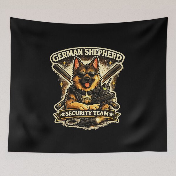 Item preview, German Shepherd Security Team designed and sold by RetroPlus.