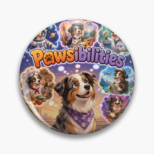 Item preview, Pawsibilities Australian Shepherd Inspirational Dog designed and sold by Little Paw Atelier.