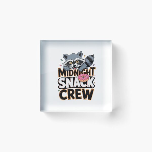 Item preview, Funny Midnight Snack Crew Raccoon Typography Art designed and sold by Outlet Raloel.