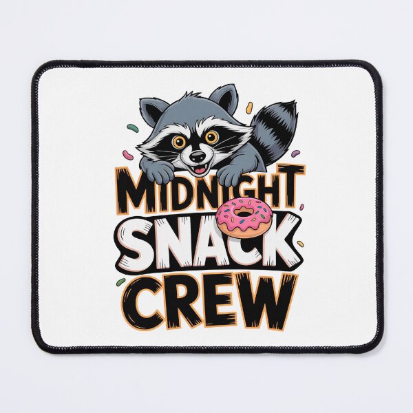 Item preview, Funny Midnight Snack Crew Raccoon Typography Art designed and sold by Outlet Raloel.