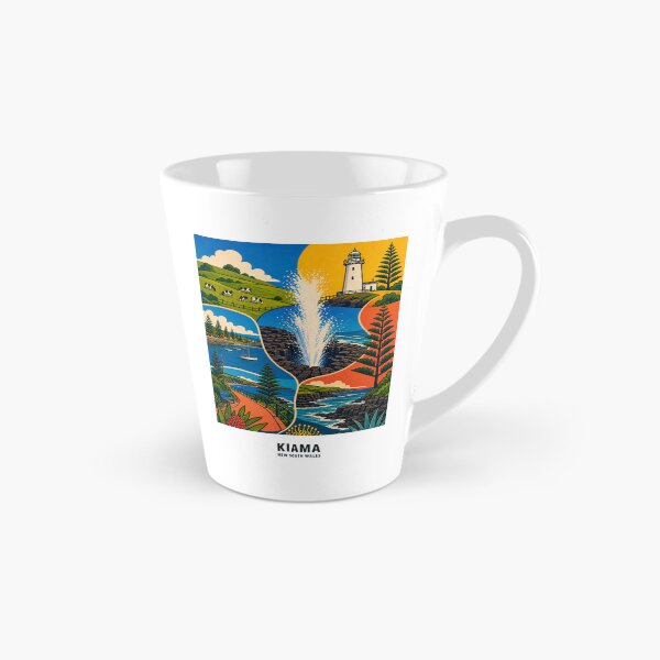 Artikelvorschau, Kiama Blowhole Leuchtturm, Hafen, Molkerei, Hügel und Küste entworfen und verkauft von Print My Town.