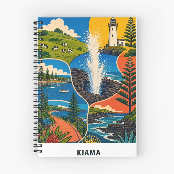 Item preview, Kiama Blowhole Lighthouse Harbour Dairy Hills and Coast designed and sold by Print My Town.