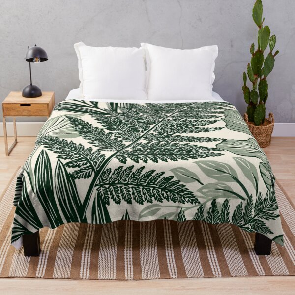 Item preview, Botanical Green Ferns And Leaves Pattern designed and sold by VectorForge.