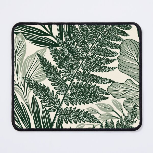 Item preview, Botanical Green Ferns And Leaves Pattern designed and sold by VectorForge.