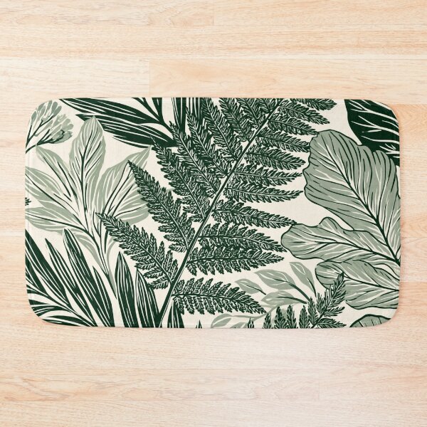 Item preview, Botanical Green Ferns And Leaves Pattern designed and sold by VectorForge.