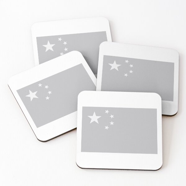 Item preview, Minimalist Grayscale China Flag designed and sold by T-domain.