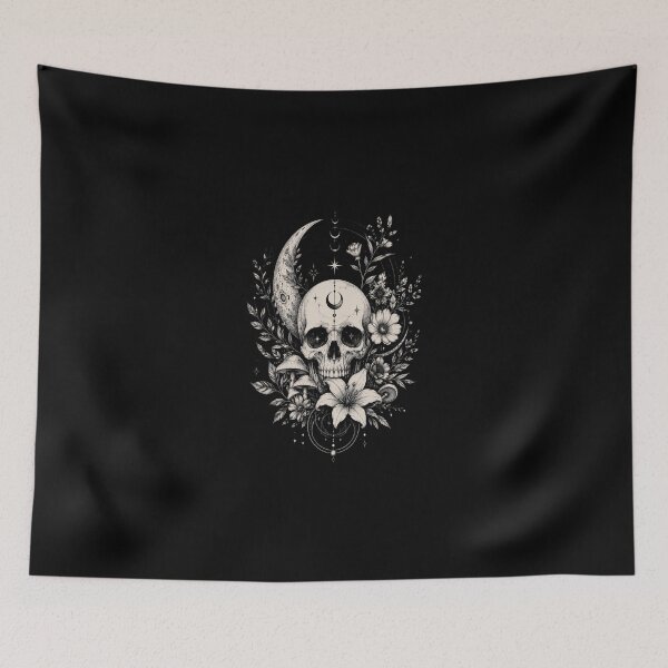 Item preview, Gothic Floral Line Art | Dark Academia Aesthetic designed and sold by TrendyTadka.