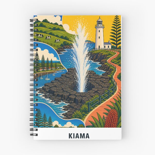 Item preview, Kiama Blowhole Lighthouse Basalt Coast and Ocean designed and sold by Print My Town.