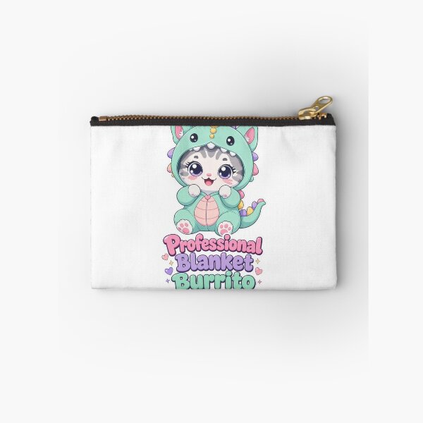 Item preview, Cute Cat in Dinosaur Kigurumi – Professional Blanket Burrito | Kawaii Cat Sticker designed and sold by MurkCraft.