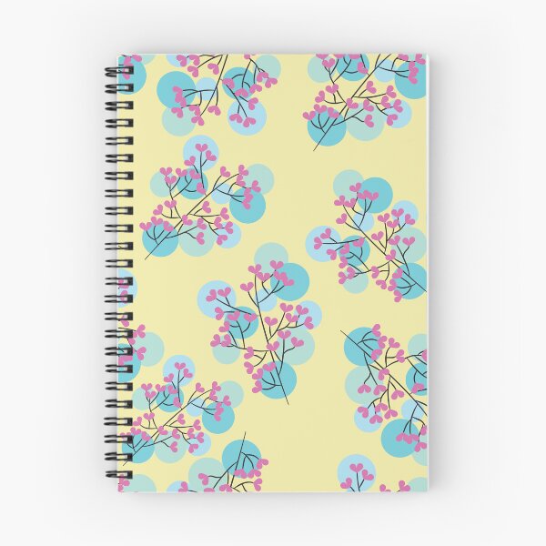 Item preview, Seamless Cute Floral Branch Pattern with Pink Blossoms on Soft Yellow Background designed and sold by ChaReePat.