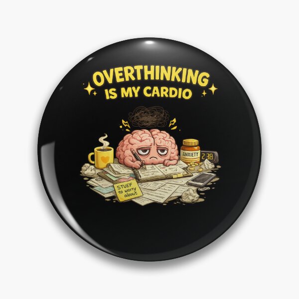 Aperçu de l'œuvre Trop réfléchir, c'est mon cardio créée et vendue par RetroPlus.