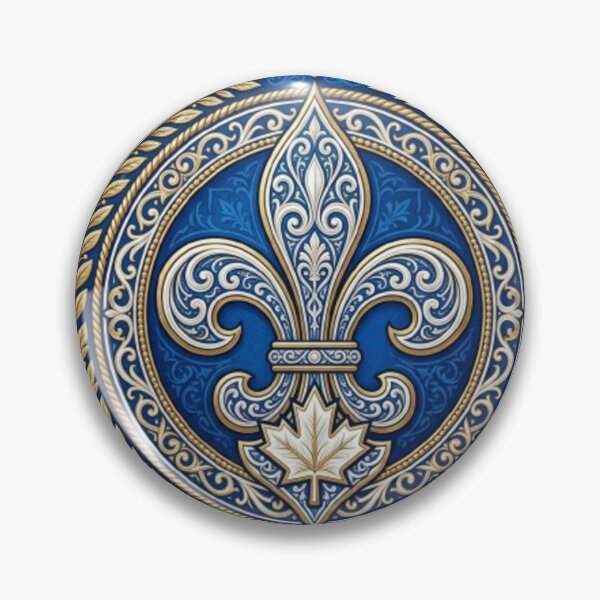 Item preview, Fleur De Lys Quebec Je Me Souviens Canadian Heritage Heraldic Emblem designed and sold by ProjectNoah.