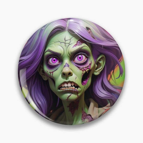 Item preview, Halloween Purple Green Female Zombie Undead Walking Dead designed and sold by GaffaDesigns.