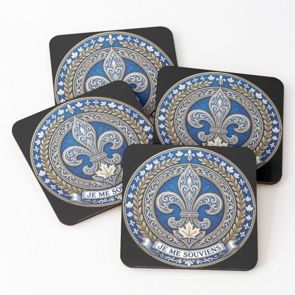 Item preview, Fleur De Lys Quebec Je Me Souviens Canadian Heritage Heraldic Emblem designed and sold by ProjectNoah.