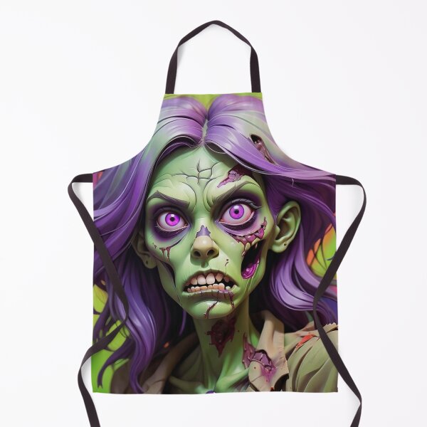 Item preview, Halloween Purple Green Female Zombie Undead Walking Dead designed and sold by GaffaDesigns.