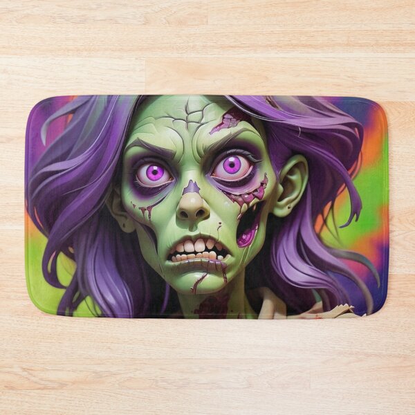 Item preview, Halloween Purple Green Female Zombie Undead Walking Dead designed and sold by GaffaDesigns.