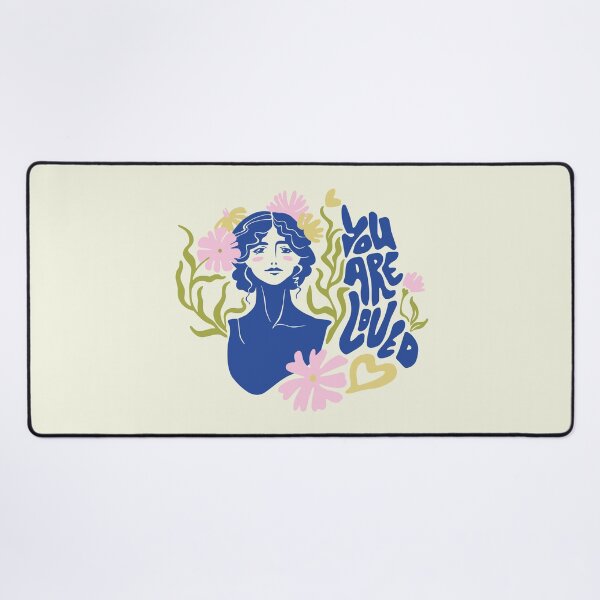 Item preview, You are loved, woman and flowers, blue, green and pink designed and sold by Vansn-Design.