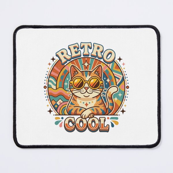 Item preview, Retro Cat Vintage Flat Vector Aesthetic T-Shirt Design designed and sold by Bangcen.