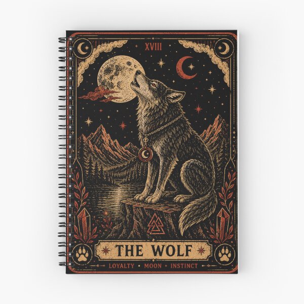 Item preview, The Wolf – Vintage Tarot Card | Moon Spirit | Loyalty & Instinct T-shirt designed and sold by Nexona ⭐⭐⭐⭐⭐.