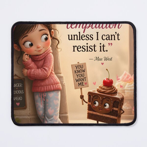Item preview, Mae West Quote Irresistible Temptation designed and sold by sigmaartstudio.