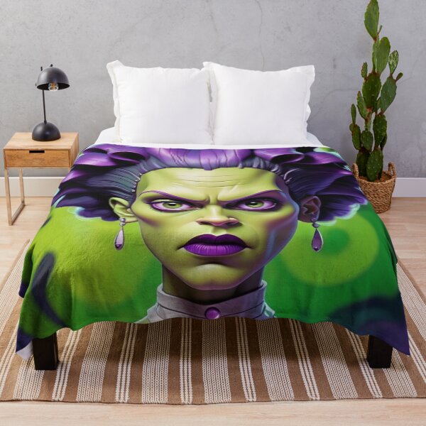 Item preview, Halloween Purple Green Bride Of Frankenstein Classic Monster designed and sold by GaffaDesigns.